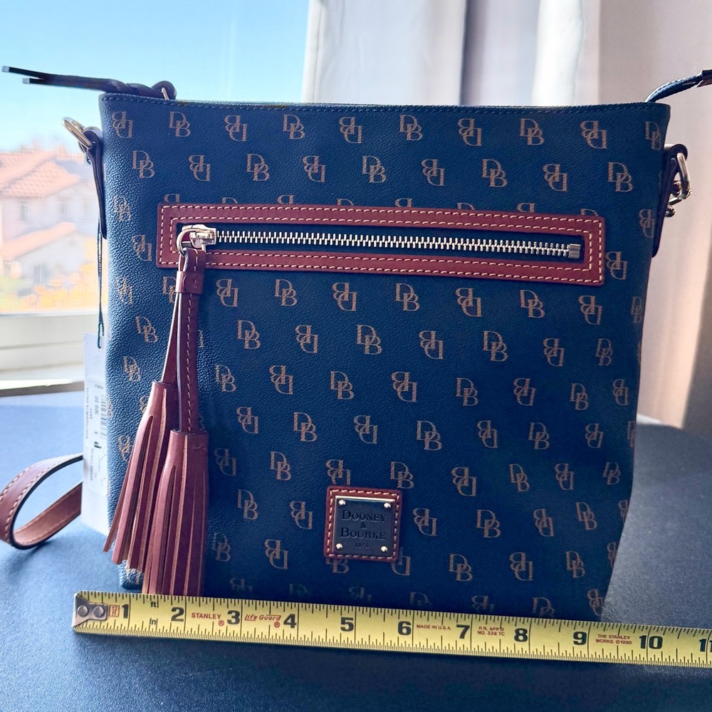 Dooney & Bourke Blue and Brown Crossbody Bag - Picture 3 of 9